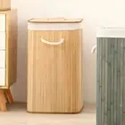 Bamboo Folding Storage Bucket Laundry Basket Dirty Laundry Basket 1.7 Primary Co