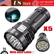 Super Bright 12000000LM Torch 8 LED Flashlight USB Rechargeable Tactical lights