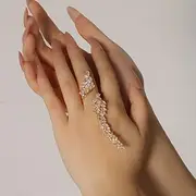 Adjustable Ring Wedding Retro Silver Gold Rhinestone Wings Precious Luxury 1PC