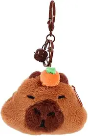 WOONEKY Adorable Plush Animal Coin Purse Change Wallet with Keychain for Cute Decorative Bag for Organizing Belongings Plush Material for Travel and Daily Use