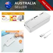 Mini Heat Bag Sealer Handheld Rechargeable Food Plastic Sealing Tool White