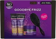 John Frieda x Varis Miracle Repair Value Set - Content: Shampoo, 250ml/Conditioner, 250ml/Miracle Treatment, 250ml/Varis Smoothing Brush Hair Brush - Frizz Ease Series - Stylist-Inspired