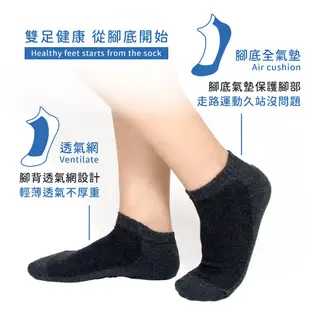 台灣製造 加大導氣網氣墊襪 MIT 襪子 健康襪 除臭襪 船型襪 短襪 男襪 女襪 學生襪【LD0092】