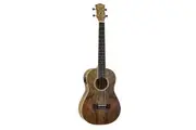 Tiki '4 Series' Daowood Electric Baritone Ukulele with Gig Bag (Natural Satin)