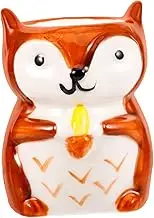 SOLUSTRE Squirrel Cartoon Ceramic Egg Holder Adorable Breakfast Egg Cup for Kitchen Home Parties and Restaurants and Stylish Decorative Tableware