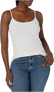 [Generic] Tank Top for Women Basic Double Lined Scoop Neck Tank Tops with Built in Bra Summer Adjustable Strap Cami Tops