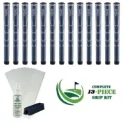 Winn Dri-Tac DriTac Navy Blue Oversize +1/8" Golf Grips Kit 13pc Tape & Solvent