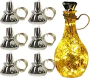 LED Solar Powered Cork Lights - 6X Solar Cork Lights for Wine Bottles | Solar Wine Bottle | LED Solar Powered Table Center Pieces Decor for Outdoor Christmas Bar Wedding Patio Pathway
