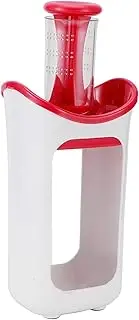 Children Squeeze Station, Portable Fruit Puree Squeezer Baby Food Squeezer Food Pouches with Non‑slip Base for Home for Kitchen(rose Red)