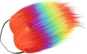 Rainbow Beard for Masquerade Party Fake Mustache Costume Comfortable Elastic Band