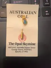 Vintage Australian Gold Tone Koala Bear W/ Opal Stone Stick Pin SKYMINE