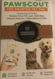 NEW The Smarter Pet Tag Community Pet Finder PAWSCOUT Outdoor Virtual Pet Leash