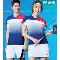 在飛比找蝦皮購物優惠-新款球衣 韓國隊 網球衣羽球服 時尚排汗情侶運動套裝 羽毛球