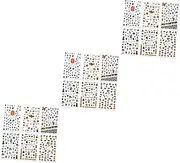 Healeved 3sets Halloween Skull Decals Stickers Set Pumpkin Bats Skulls Temporary Window Nail Art Perfect for Halloween Decorations 6pcs*3