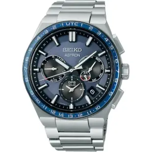 【SEIKO 精工】黑標 Astron GPS衛星定位 雙時區 鈦金屬手錶(SSH109J1 / 5X53-0BR0B)