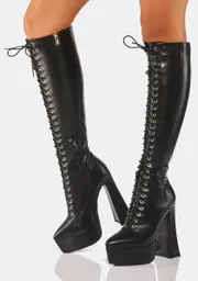 [Lamoda] Panic Attack Platform Knee High Boots
