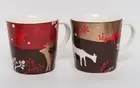 Starbucks Japan 2 x Winter Design 2009 Mug 12oz 355ml New Deer Fox Squirrel