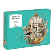 Bouquet of Birds 750 Piece Shaped Puzzle by Galison NEW Jigsaw