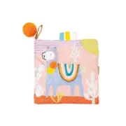 Fruity Paws Llama Soft Book Gnawing Corner Teether Hidden Squeake Fabric Toy