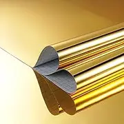 Stickyart Gold Mirror Paper Mirror Sheets Self Adhesive Non Glass Mirror for Craft, Waterproof Reflective Vinyl Permanent Adhesive Vinyl Sticker Paper for DIY Countertop Decor， 12"x78.7"