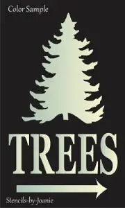 Joanie Tree Stencil Arrow Point Way Holiday Christmas Winter Farm DIY Craft Sign