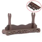 Wenge Japanese Samurai Sword Holder Stand Katana Wakizashi Display Rack L 1 Tier