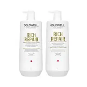 Goldwell Dualsenses Rich Repair Restoring Shampoo & Conditioner 1 Litre Duo