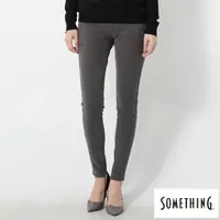 在飛比找momo購物網優惠-【SOMETHING】女裝 LADIVA伸縮窄直筒牛仔褲(灰