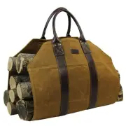 Canvas Wood Carriers Firewood Log Tote Bag Waxed Canvas Fire Wood Carrying Ha...