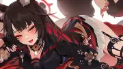 Anime blue archive women girls fox girl ears tail Playmat Gaming Mat Desk