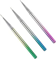 FRCOLOR 3pcs Nail Art Brush Ultra Thin Tip Painting Pens for DIY Nail Designs Convenient and Durable for Fine Details Lines Flowers Patterns