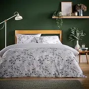 [Olivia Rocco] Super Soft Flannel Duvet Cover Set Quilt Bedding Covers with Pillowcases Luxurious Colourful Checked Printed Design Reversible Pattern for Comfort Sleep (Appleby Grey, Single)