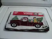 Holiday Style Christmas Table Runner Santa Pickup 3 Dogs Santa Stop Here New