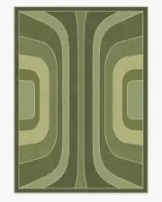 305' x 425' | Machine Washable Runner Rug | Kid & Pet Friendly | Indoor Rug | Paradox Green Flatwoven Rug by Jonathan Adler | Ruggable