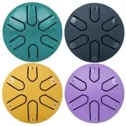 3 Inch 6-Tone Steel Tongue Drum Mini Hand Pan Drums with Drumsticks Percussion