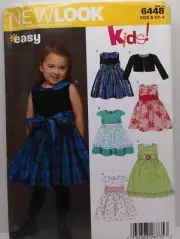 Vintage New Look Kids 6448 Sz A 1/2-4 Easy Dress