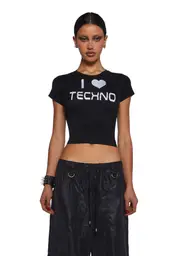 [Club Exx] Techno Love Baby Tee