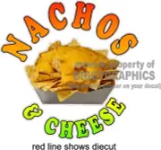 22" x 22" LARGE VINYL DECAL NACHOS AND CHEESE FULL COLOR GRAPHIC