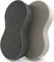 2 Pack Car Wash Sponge, Large Soft Super Absorbent Non-Scratch Sponges, Auto Bike Boat Washing, Household Cleaning, Big High Foam, Scratch-Free Finish, Extra Gentle, Black & Gray