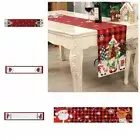 Rectangular Christmas Elk Table Runner Christmas Decoration Holiday Decor