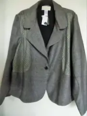 NWT Monroe And Maine Gray Blazer Jacket Size 24W
