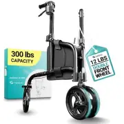 3 Wheel Rollator Walker for Seniors, 3 X More Stable, 8" Wheels - Ultra Lightwei