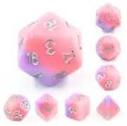 Galactic Dice Premium Dice Sets - Slumber Rose (Purple & Pink) Acrylic Set of 7