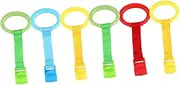 Yardwe 6Pcs Crib Hanging Pull Rings Safety Stand Rings for Newborns Durable Walking Assist Tools for Nursery Cot Playpen Use