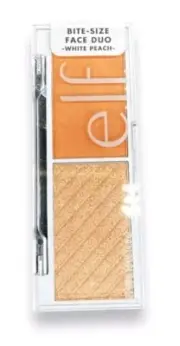 e.l.f. Cosmetics Bite Size Face Duo, Blush & Highlighter White Peach
