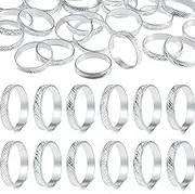 Hicarer 200 Pieces Bridal Shower Rings Engagement Ring Glitter Fidget Women Rings Aluminum Alloy Wedding Ring Bridal Fidget Alloy Ring Table Party Favor Decorations