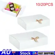 10/20X Cardboard Foldable Presents Package Wrap Wedding Gift Boxes with Ribbon