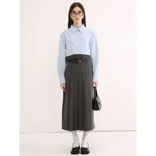 JIUJIU撞色MIU風拼接襯衫女短款秋季2023年新款設計感學院風上衣