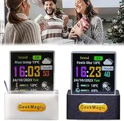 for GeekMagic Mini 3D Hologram Cube Display, Smart Weather Station Digital Clock, Flexible Display with Custom Photo Album,WiFi,Real-time Weather,Time Display,Cool Desktop Decor