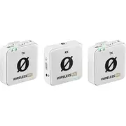 RODE WIME Wireless ME Microphone System (White) - Dual Channel, Compact Wireless System For Mobile Journalist, Videographer - Built-In Omni Mic & 3.5mm Mic Input [RODWIMEDUALW]